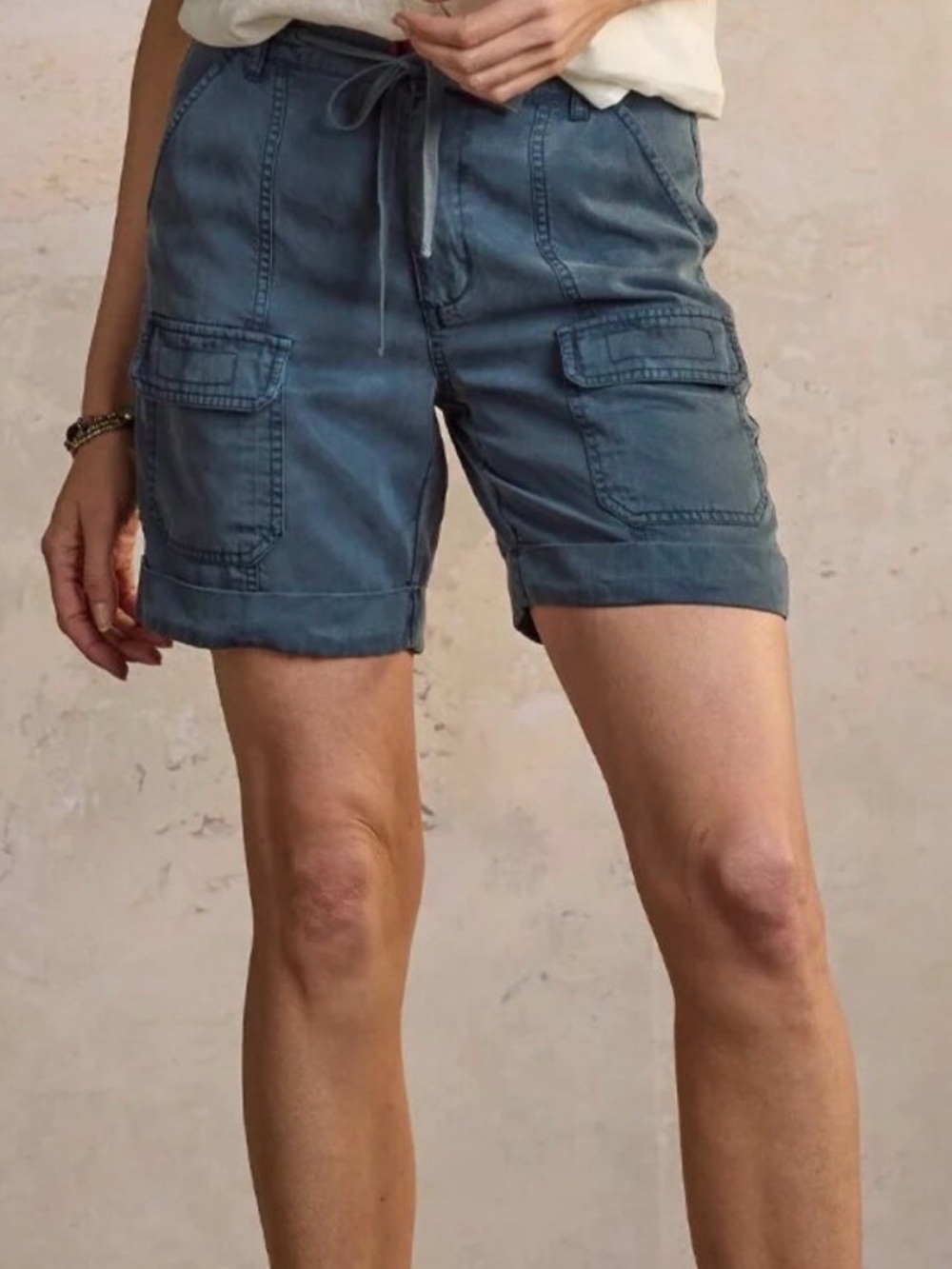 Sundance Blue Cargo Drawstring Shorts